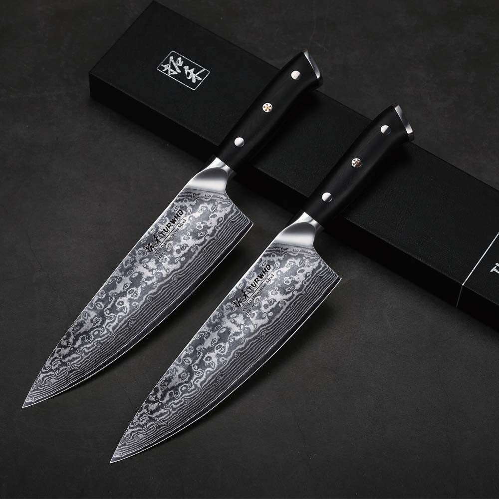 Handmade Dmascus Steel Chef Knife Available in Oslo Norway