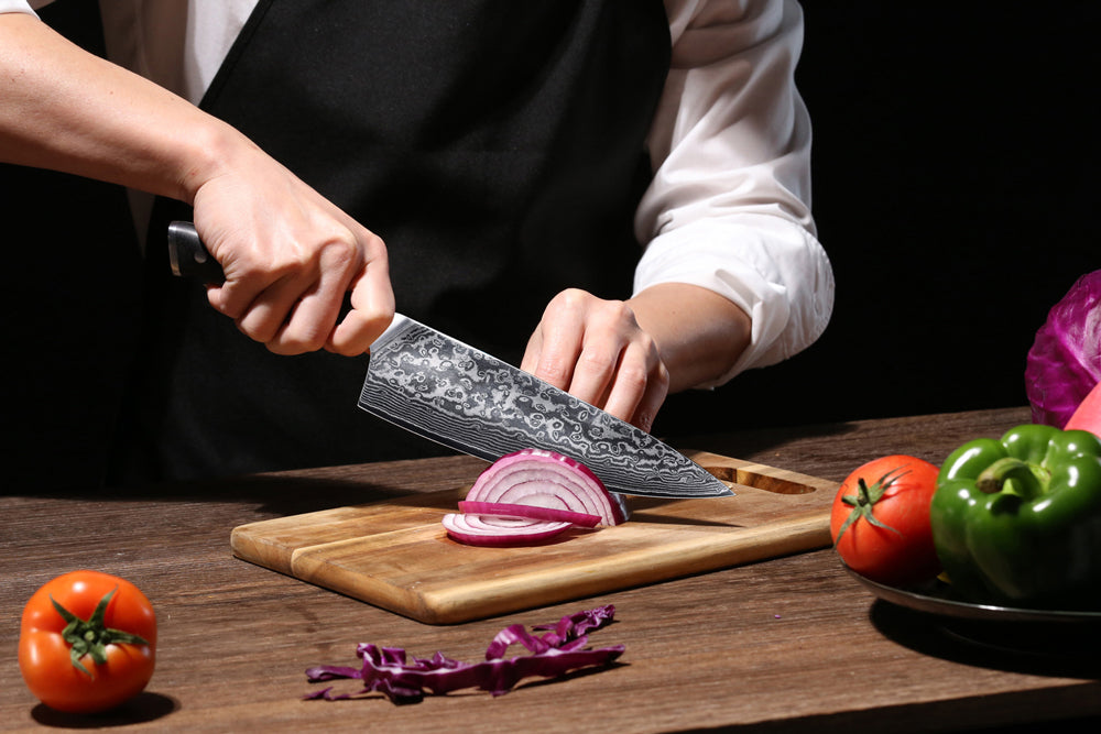 Kitchen Damascus Knife Set, 3-Piece 67 Layer Handmade Damascus