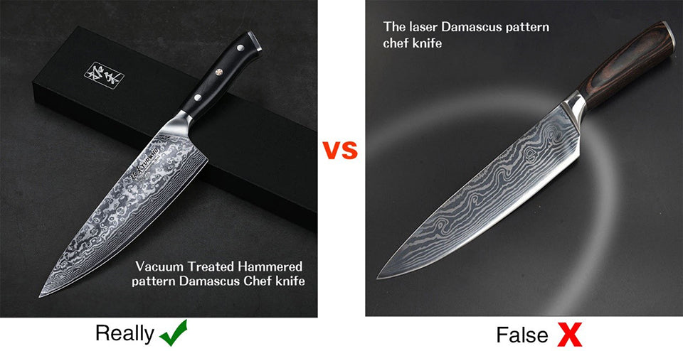 How to Judge Real Damascus Steel Chef Knife?
