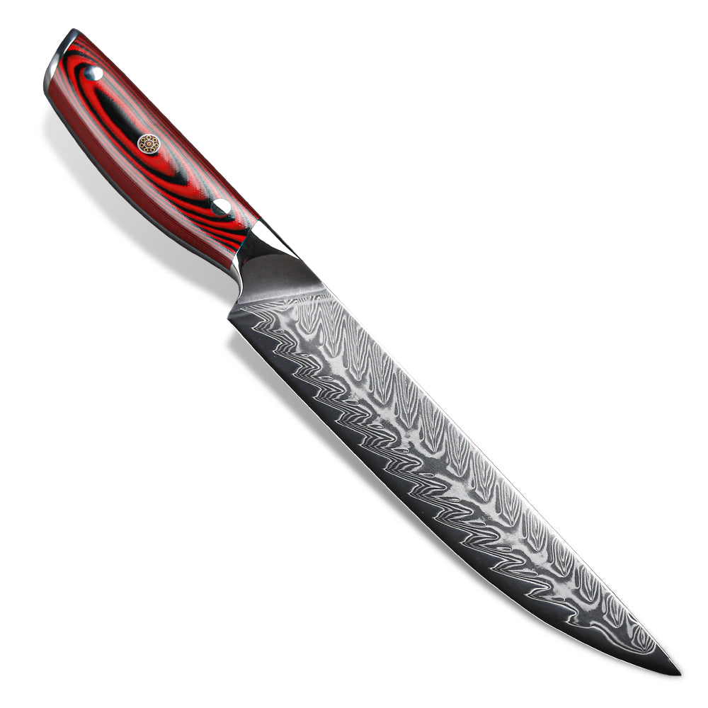 Central Exclusive Stainless Steel Carving Knife with Black Santoprene Handle - 10L Blade