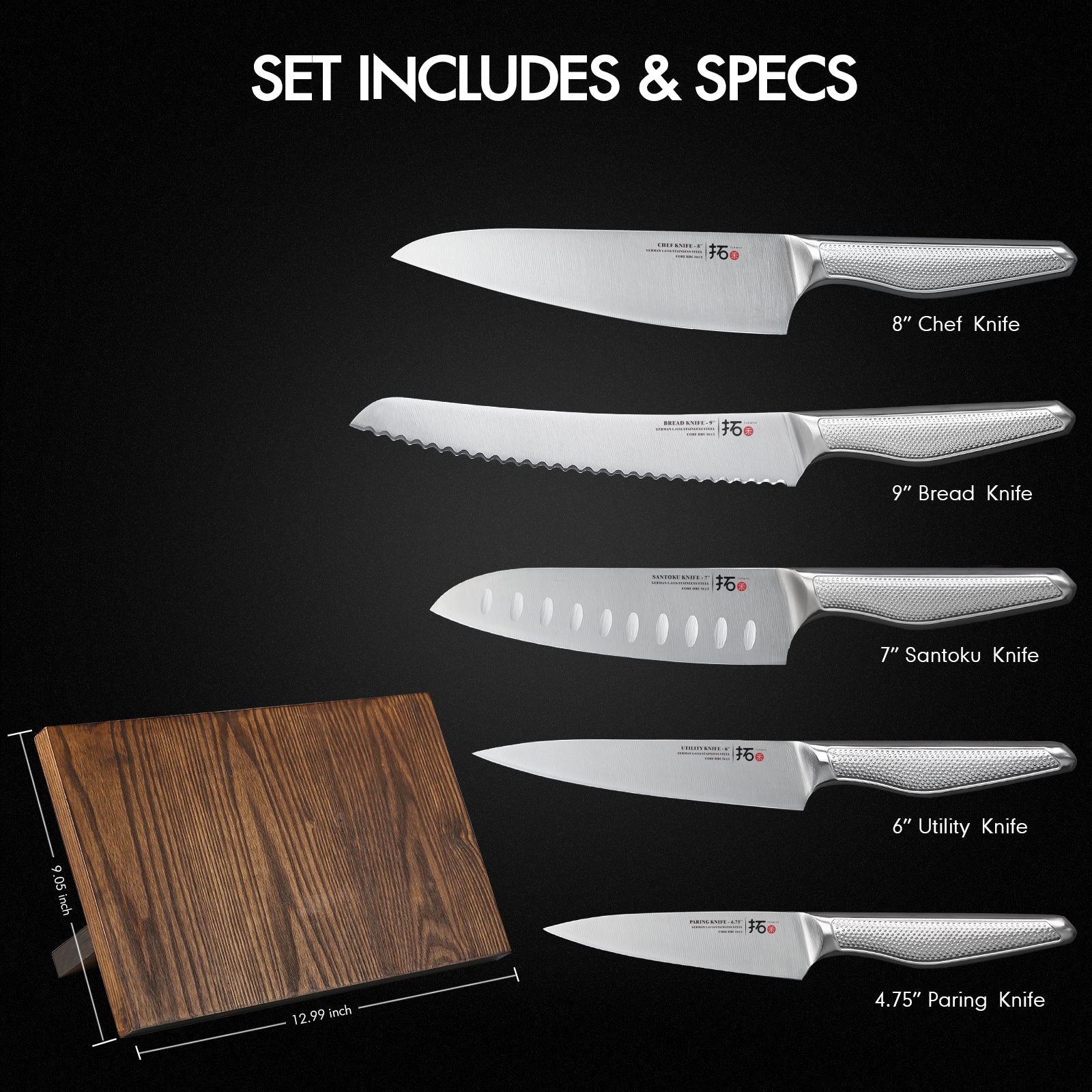 TOP Chef Knife Set For Professional Or Home Cooks - Best Damascus