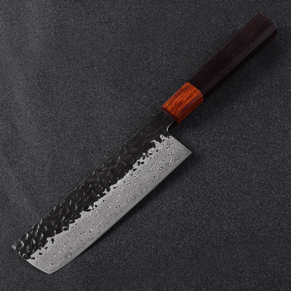 Couteau nakiri Sayuto Desert Damas 17cm martelé
