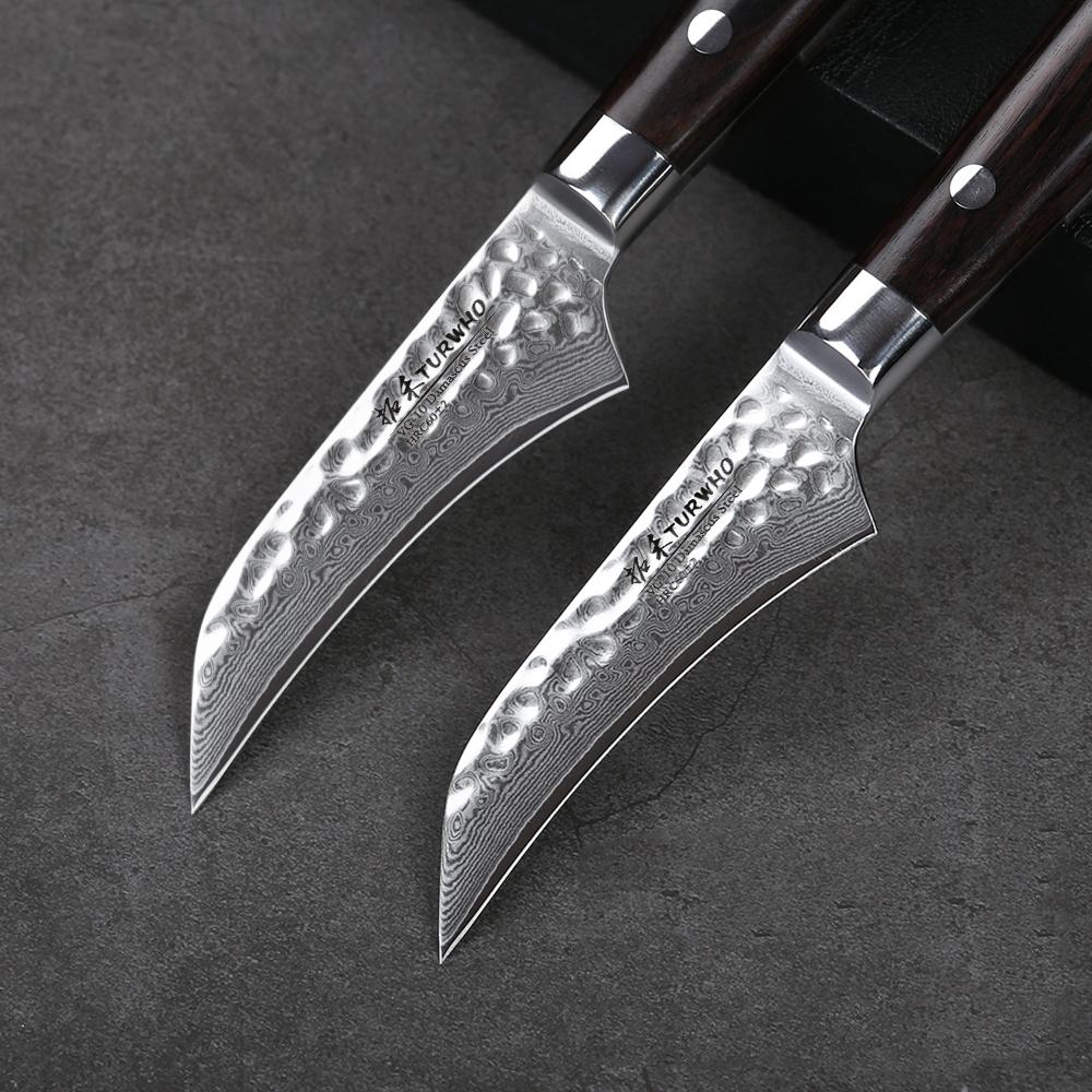 3 inch Bird's Beak Paring Knife Japanese Kitchen Damascus